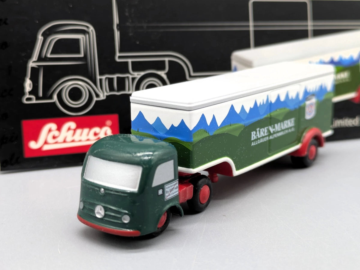 LKW Modell 1:90 Schuco Piccolo Mercedes-Benz Tiefkühlsattelzug Bären-Marke OVP
