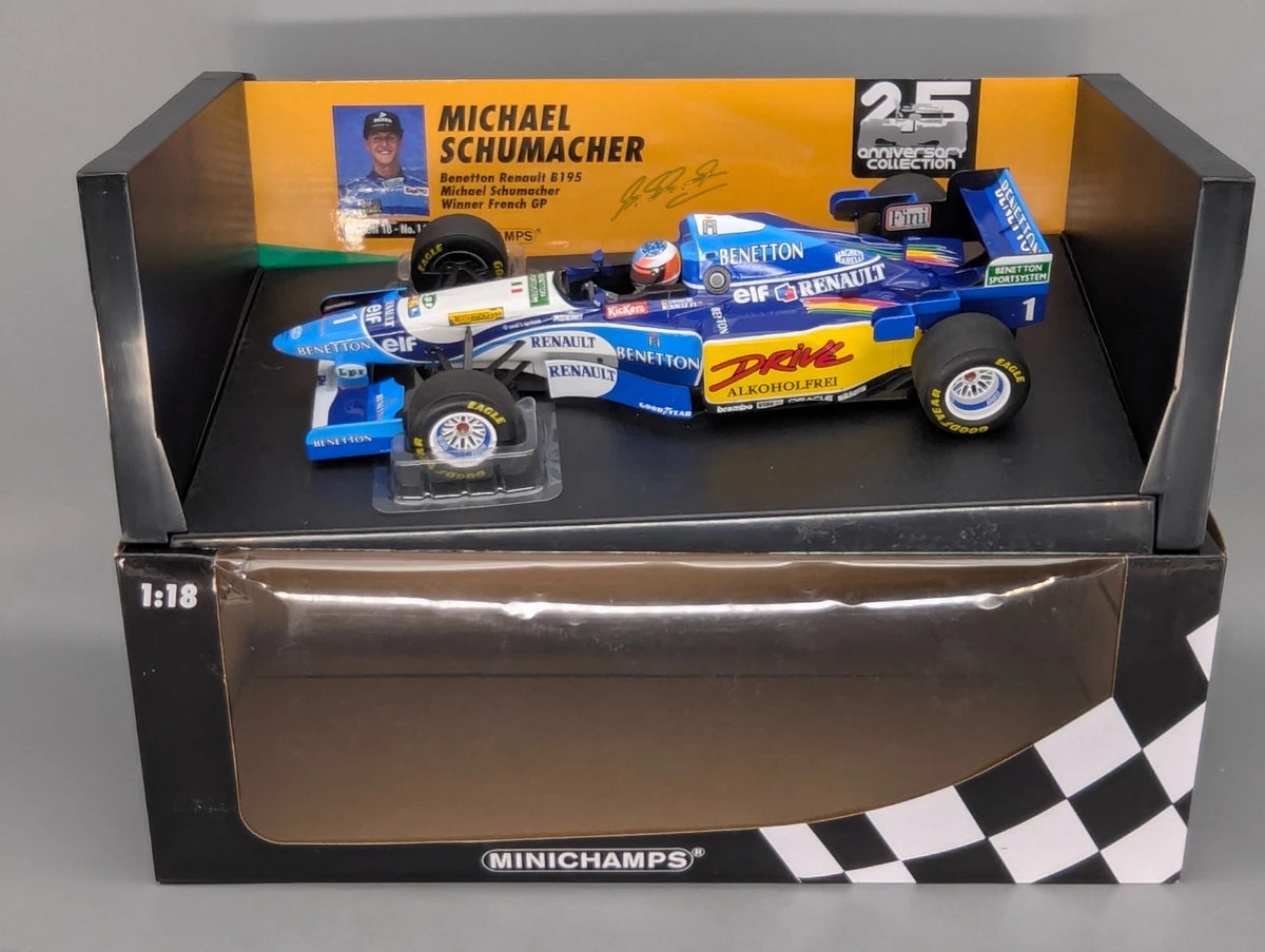 Modellautos 1:18 Minichamps Benetton Renault B195 WINNER #1 M. Schumacher OVP