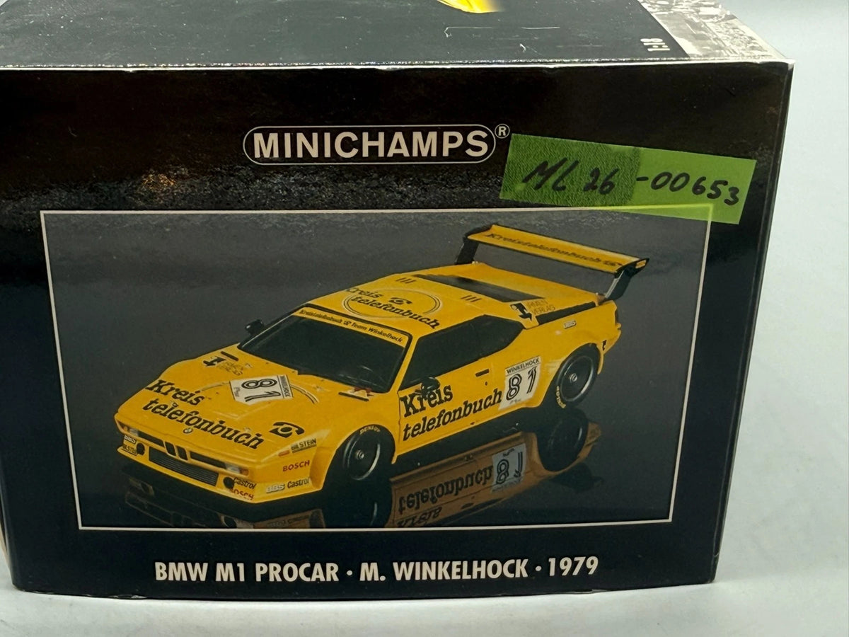 Modellautos 1:18 Minichamps BMW M1 Procar M.Winkelhock 1979 #81 mit OVP