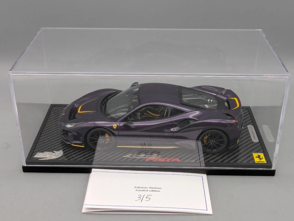Modellautos 1:18 BBR Ferrari 488 Pista 2018 Violet Ltd 03/05 Stck in OVP