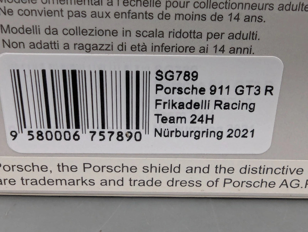 Modellautos 1:43 Spark SG789 Porsche 911 GT3R 24h Nürburgring 2021 #30 mit OVP