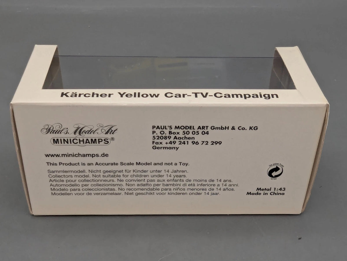 Modellautos 1:43 Minichamps Hot Rod Kärcher Yellow Car TV-Campaign mit OVP