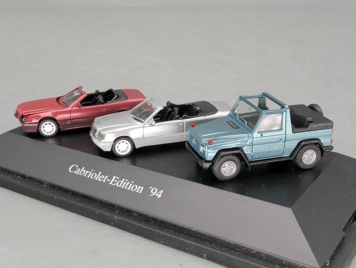 Modellauto H0 1:87 Herpa Mercedes Benz Cabriolet Edition '94 3-tlg Set mit OVP