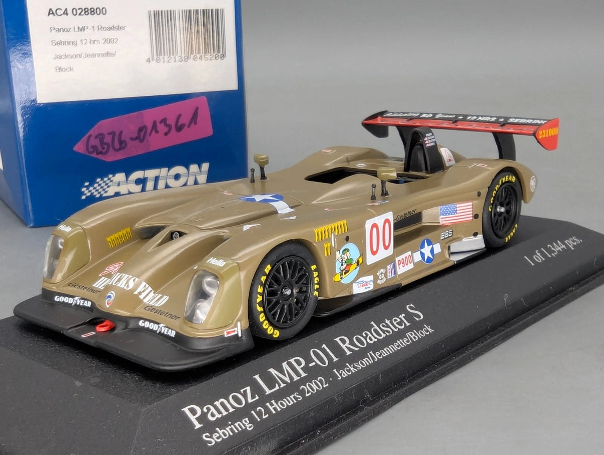 Modellautos 1:43 Action Panoz LMP-01 Roadster S 12h Sebring 2002 #00 mit OVP