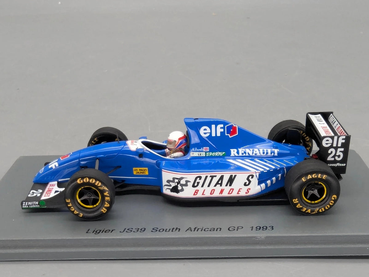 Modellautos 1:43 Spark S3977 Ligier JS39 South African GP 1993 #25 Vitrine