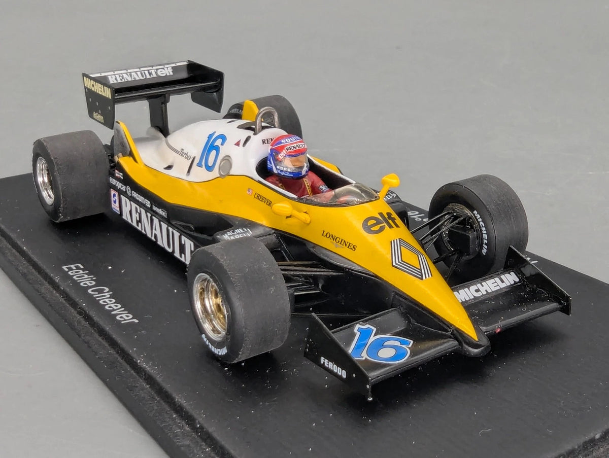 Modellautos 1:43 Spark S1707 Renault RE40 3rd French GP 1983 #16 E. Cheever OVP