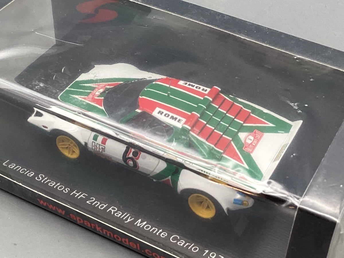 Modellautos 1:43 Spark Lancia Stratos HF 2nd Rally Monte Carlo 1976 #6 mit OVP
