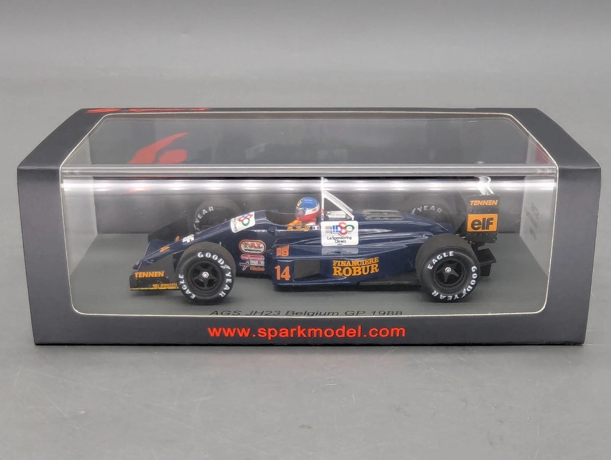 Modellautos 1:43 Spark S7246 AGS JH23 Belgium GP 1988 #14  P. Streiff OVP