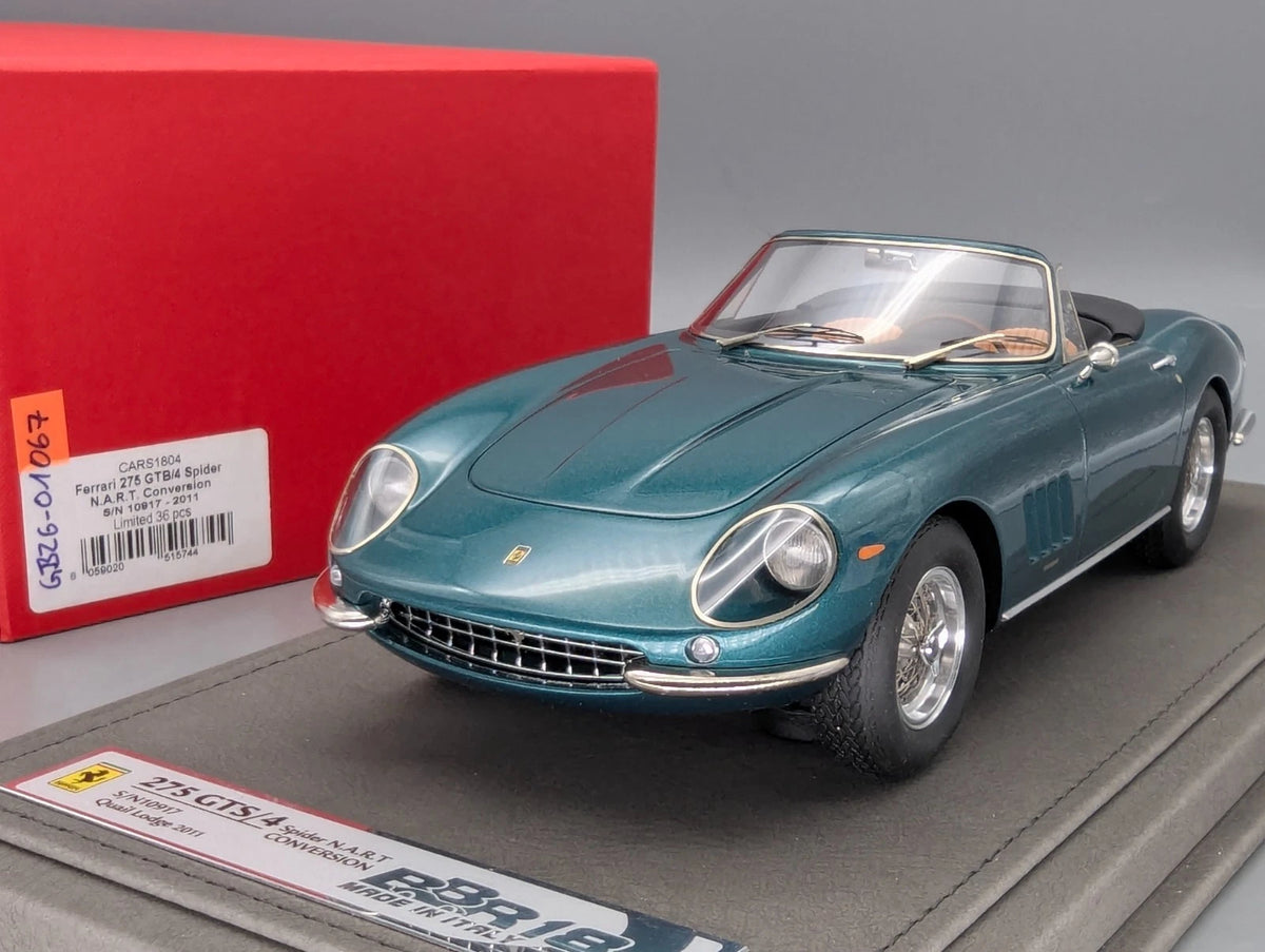 Modellautos 1:18 BBR Ferrari 275 GTB/4 Spider NART S/N 10917 01/36 pcs OVP