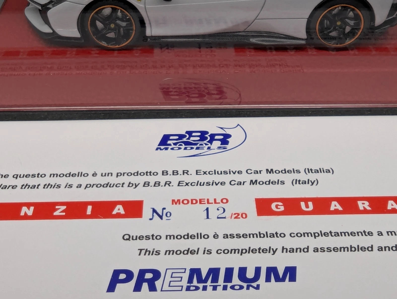 Modellautos 1:43 BBR Concept43 Ferrari SF90 XX Stradale Ltd 12/20 Weiß mit OVP