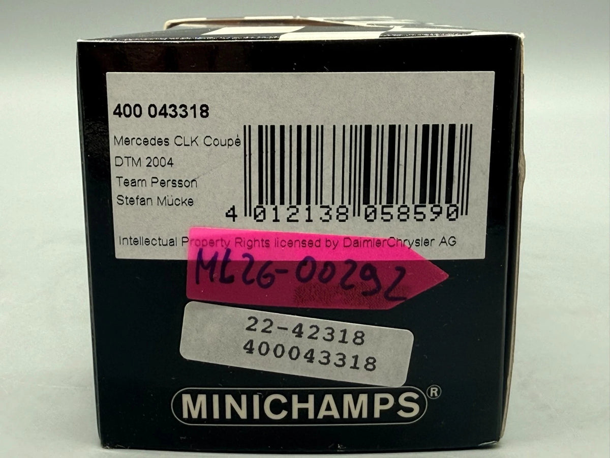 Modellautos 1:43 Minichamps Mercedes-Benz CLK DTM 2004 #18 mit OVP