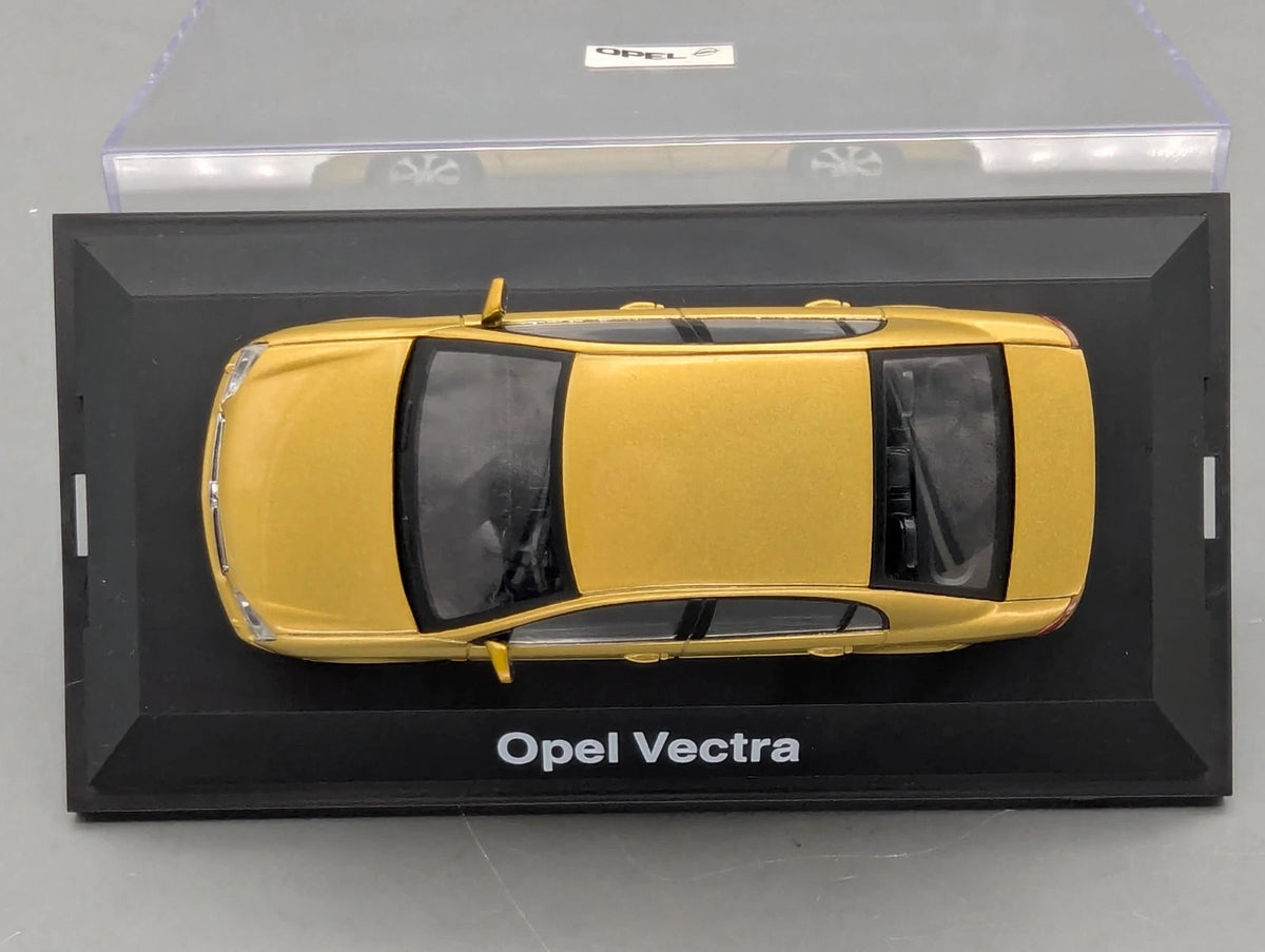 Modellautos 1:43 Schuco Opel Vectra Gold Metallic mit Dealer OVP