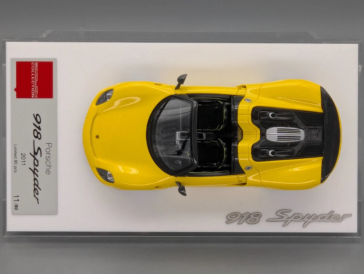 Eidolon Make Up 1:43 Porsche 918 Spyder 2011 Racing Yellow Ltd 11/80 mit OVP