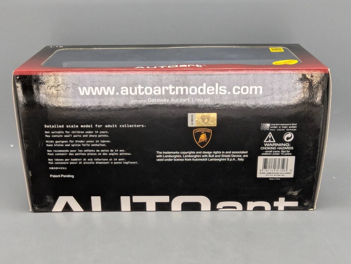 Modellautos 1:18 Autoart 81359 Lamborghini Gallardo GT3 FL2 2013 Blau mit OVP