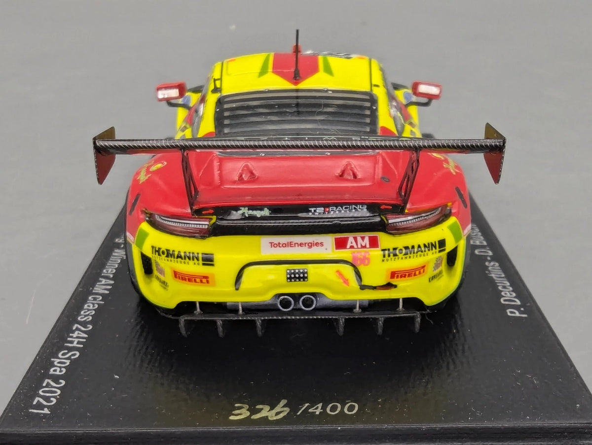 Modellautos 1:43 Spark SB456 Porsche 911 GT3 R WINNER AM 24h Spa 2021  #166 OVP