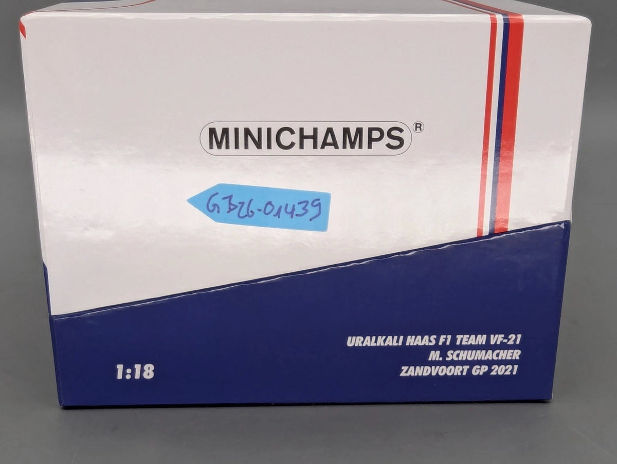 Modellautos 1:18 Minichamps Haas F1 Team VF-21 NL 2021 #47 Mick Schumacher OVP