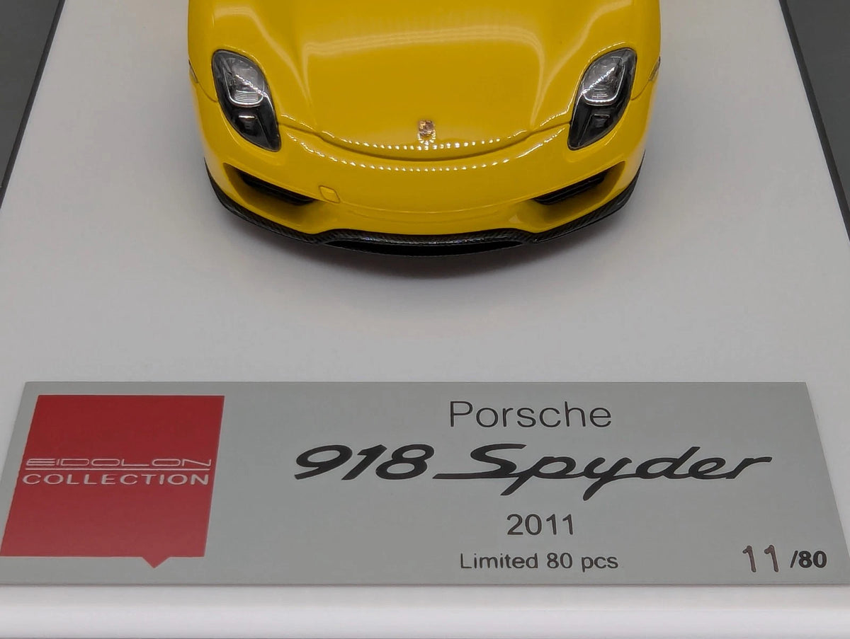 Eidolon Make Up 1:43 Porsche 918 Spyder 2011 Racing Yellow Ltd 11/80 mit OVP