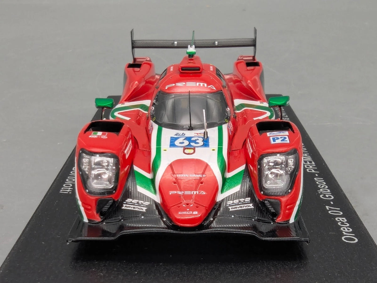 Modellautos 1:43 Spark Oreca 07 Gibson 24h Le Mans 2023 Prema #63 Vitrine
