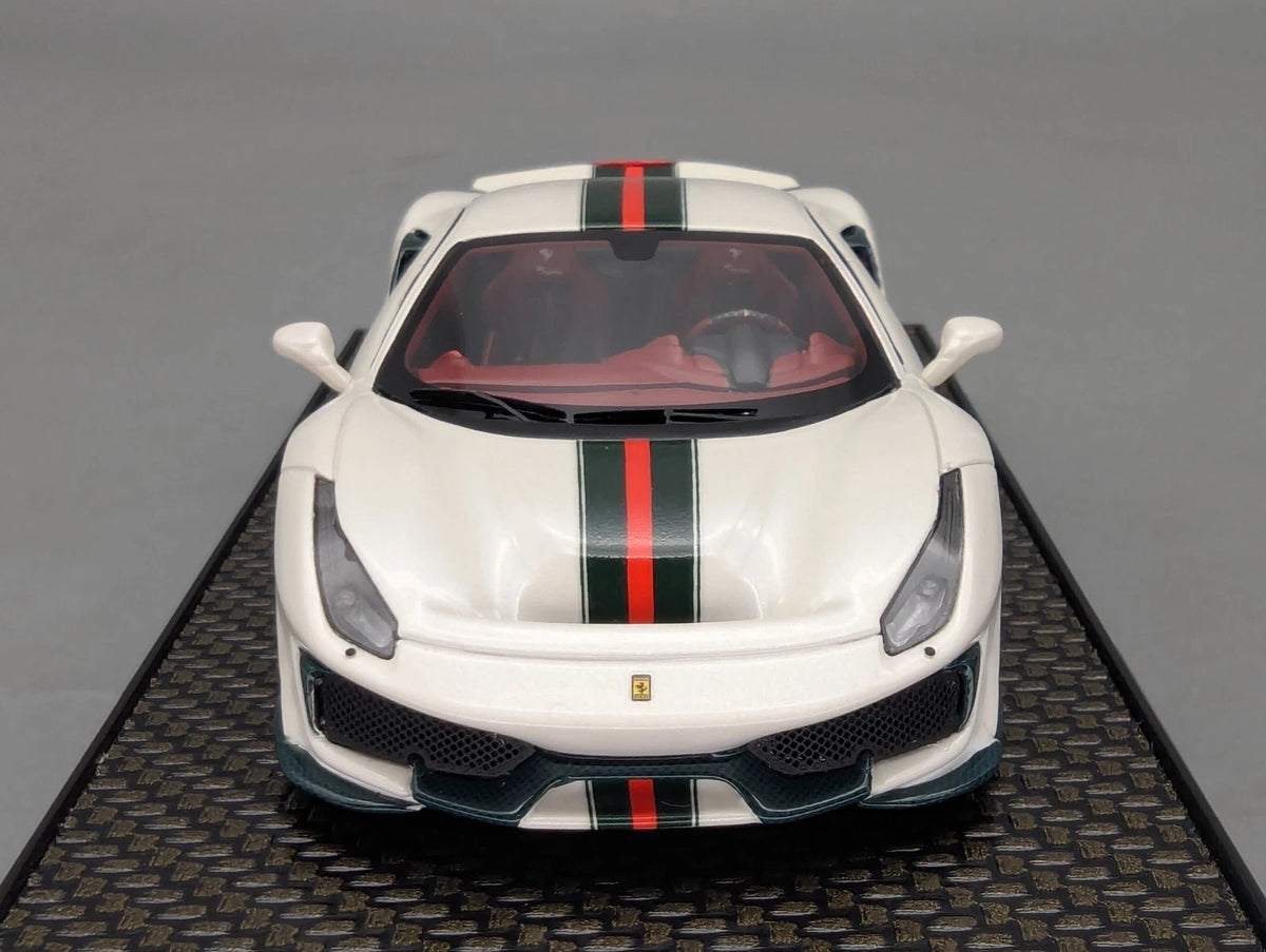 Modellautos 1:43 BBR Ferrari 488 Pista Met Italian White Ltd 73/78 mit OVP