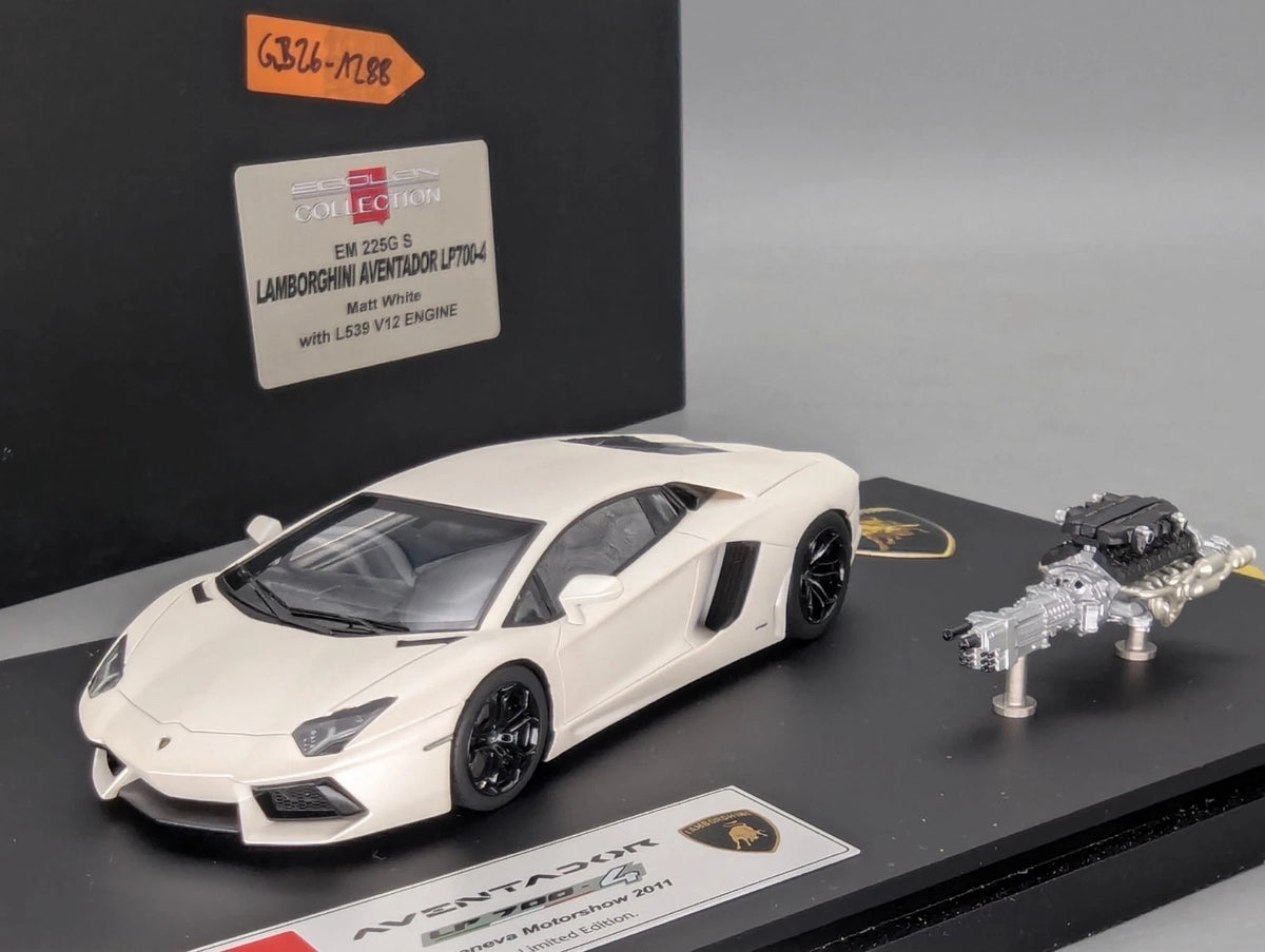 Eidolon Make Up 1:43 Lamborghini Aventador LP700-4 2011 Engine Set Matt Weiß OVP