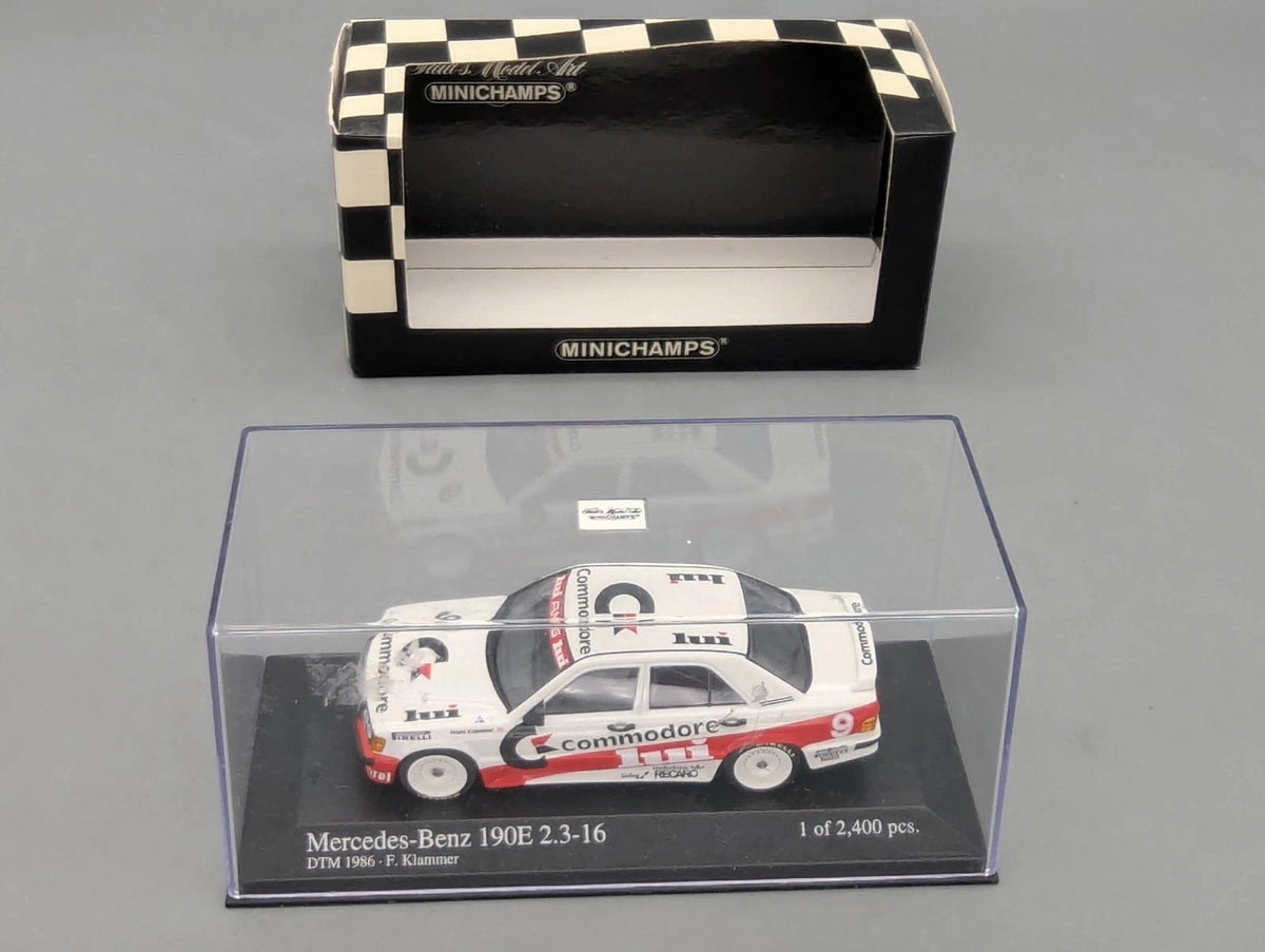 Modellautos 1:43 Minichamps Mercedes Benz 190E 2.3-16 DTM 1986 #9 F. Klammer OVP