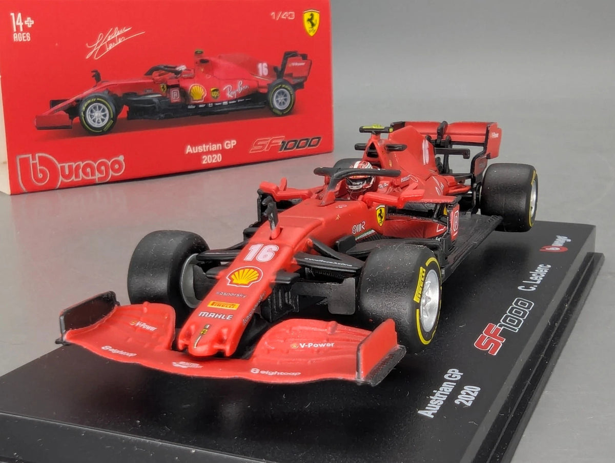 Modellautos 1:43 Bburago Ferrari SF1000 Austian GP 2020 #16 C. Leclerc mit OVP