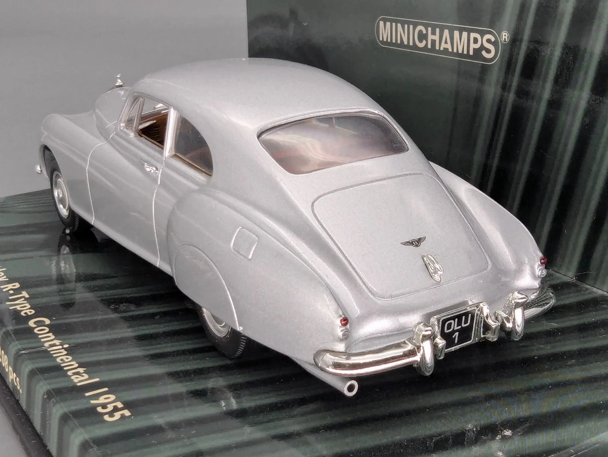 Modellautos 1:43 Minichamps Bentley R-Type Continental 1955 Silber mit OVP