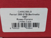 Modellautos 1:43 BBR Ferrari F355 GTB Berlinetta 1998 01/03 Rosso Fiorano OVP