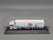 Lkw Modell 1:87 Herpa Scania Kühlkoffersattelzug Trio Trans mit Vitrine
