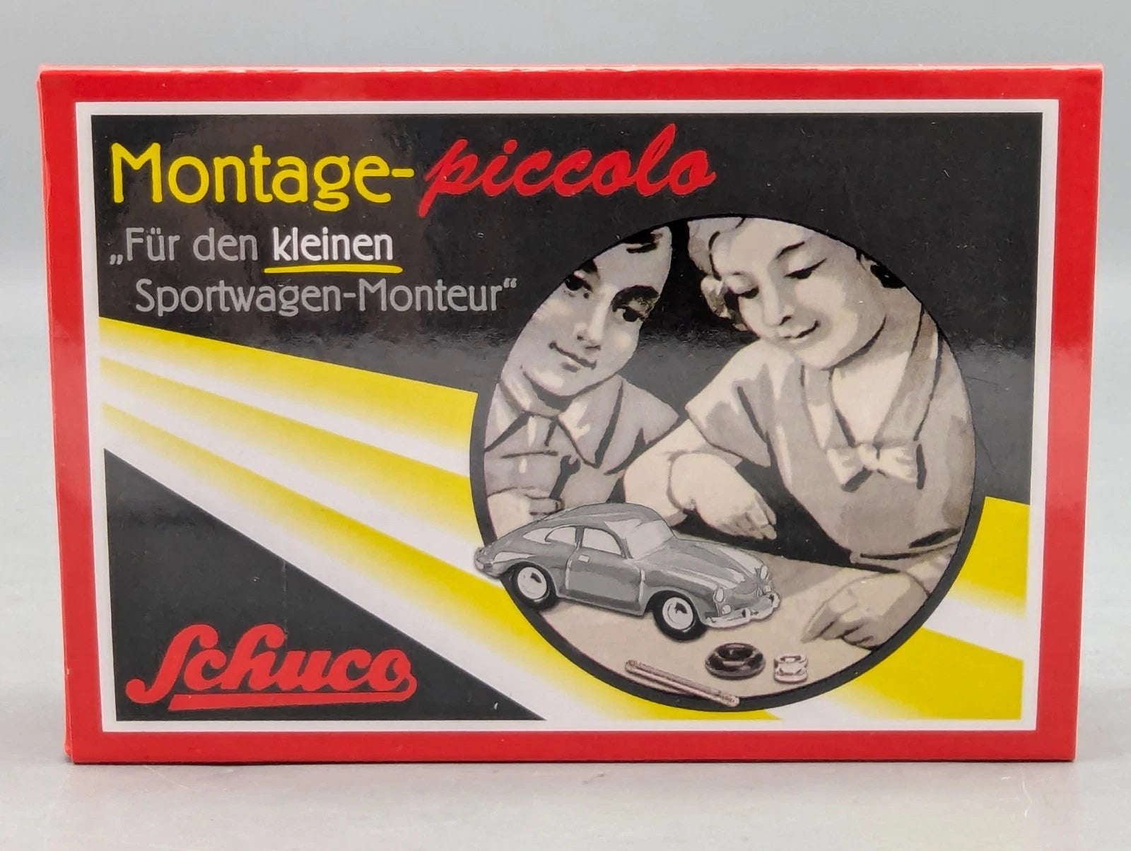 Modellautos 1:90 Schuco Montage Piccolo Porsche 356 Sportwagen Rot mit OVP