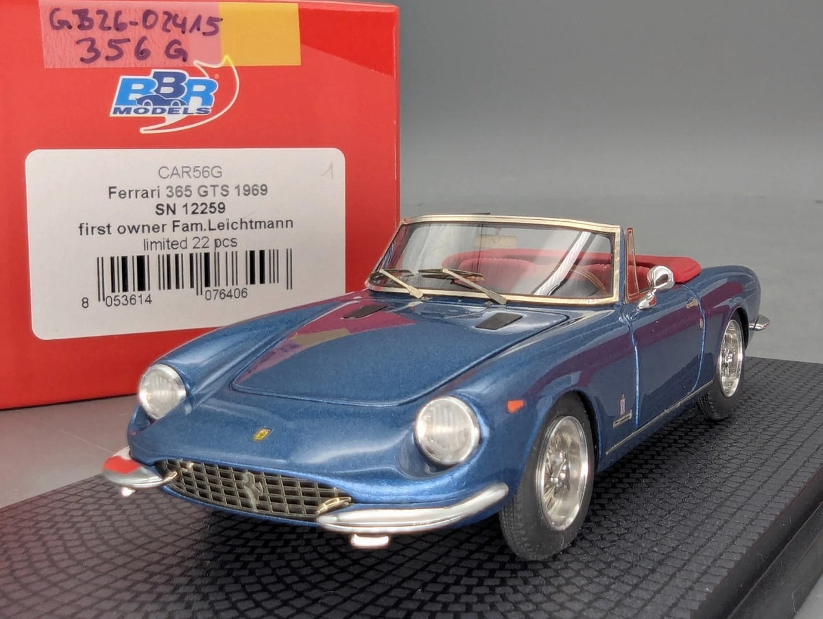 Modellautos 1:43 BBR Ferrari 365 GTS 1969 S/N 12259 First Owner Ltd 01/22 OVP