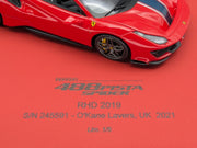 Modellautos 1:43 BBR Ferrari 488 Pista Spider RHD 2019 Limitiert 01/05 OVP