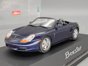 Modellautos 1:43 Schuco Porsche Boxter Blau Metallic mit Vitrine