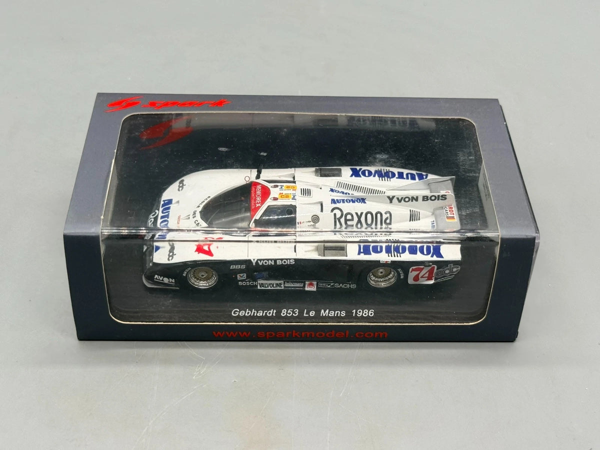 Modellautos 1:43 Spark Gebhardt 853 Le Mans 1986 #74 + OVP