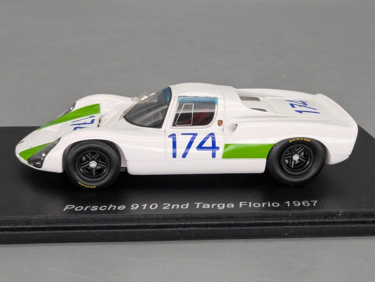 Modellautos 1:43 Spark S9237 Porsche 910 2nd Targa Florio 1967 #174 mit OVP