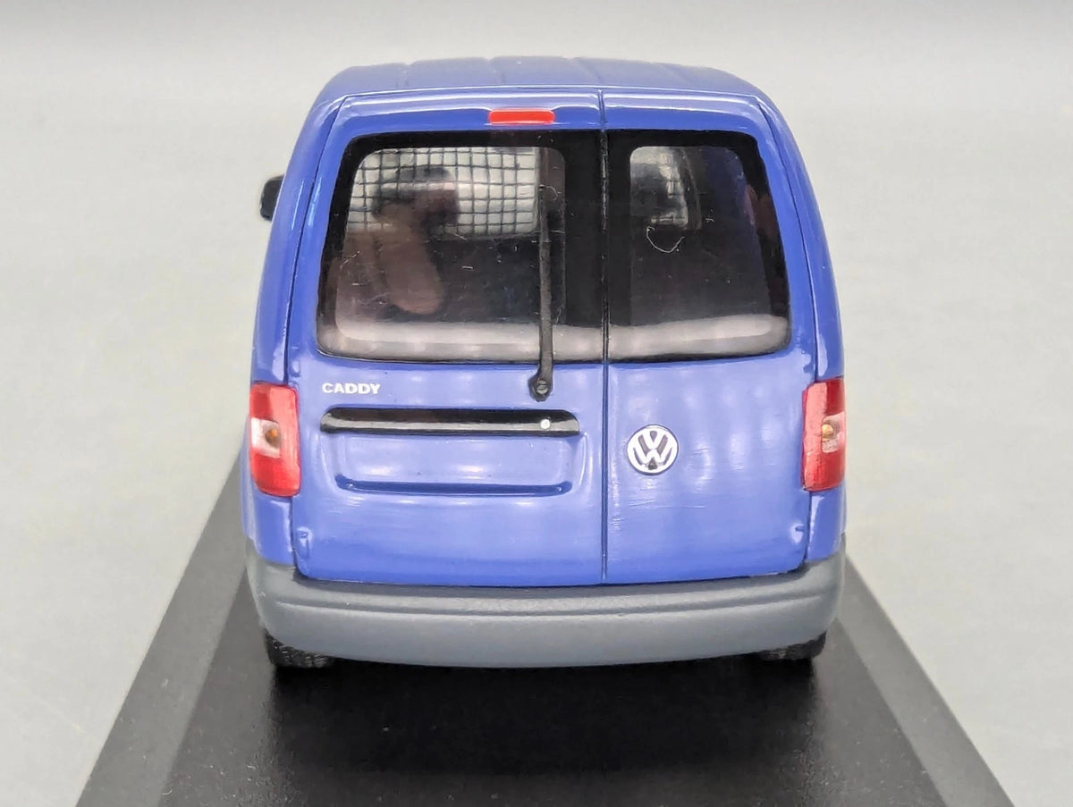 Modellautos 1:43 Minichamps Volkswagen VW Caddy Blau mit Dealer OVP