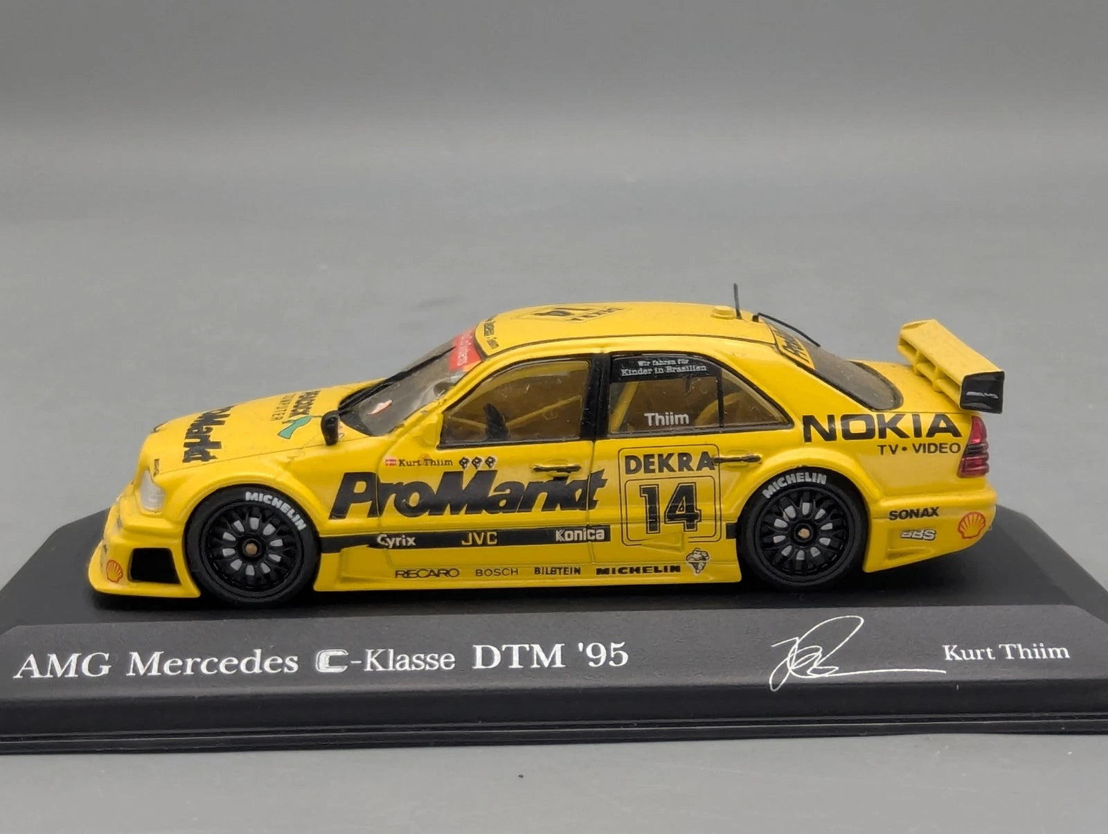 Modellautos 1:43 Minichamps AMG Mercedes C Klasse ITC 1995 #14 K. Thiim mit OVP