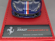 Modellautos 1:43 BBR Deluxe Calsito Ferrari 812 Competizione Blue Ltd 02/30 OVP