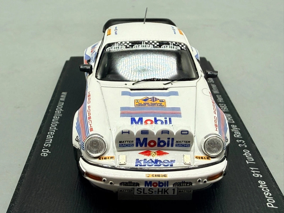 Modellautos 1:43 Spark Porsche 911 Turbo 3.3 Rallye DRM 1983 Hero Winner + OVP