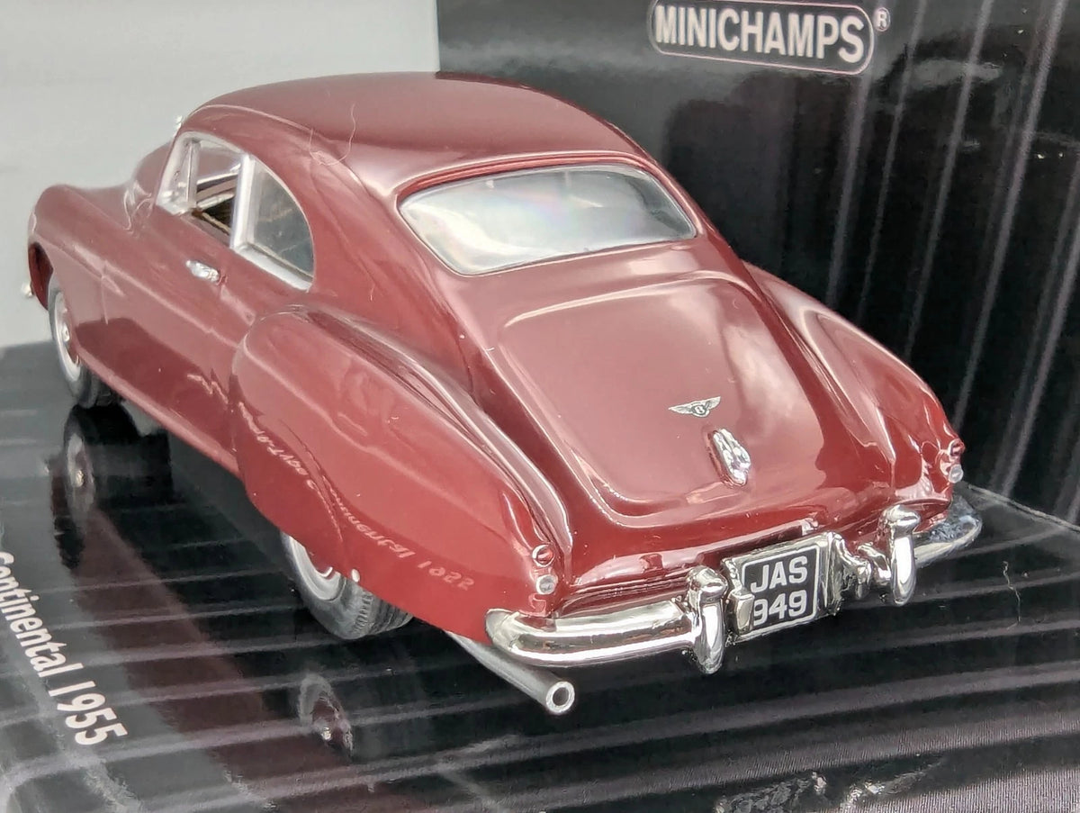 Modellautos 1:43 Minichamps Bentley R-Type Continental 1955 Rot mit OVP