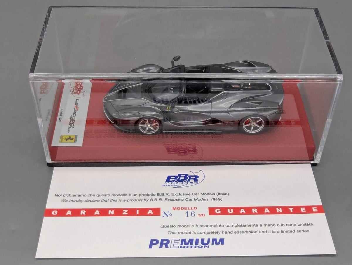 Modellautos 1:43 BBR Concept43 Ferrari LaFerrari Aperta Grigio Ltd 16/20 OVP