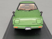 Modellautos 1:43 MMP Mazda Savanna RX-7 1978 Grün Metallic mit Vitrine