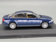 Modellautos 1:43 Minichamps Audi A6 Blau Metallic mit Dealer OVP