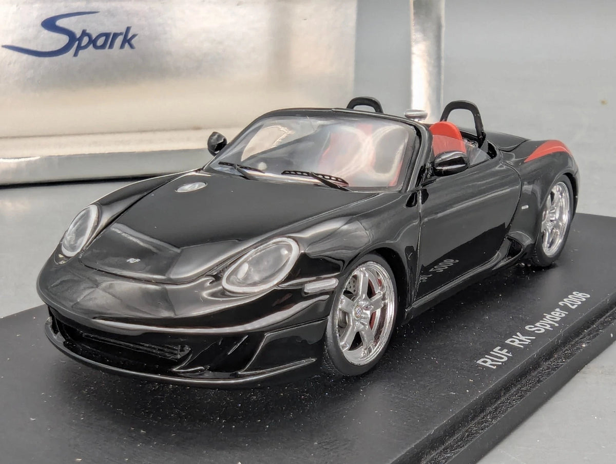 Modellautos 1:43 Spark S0708 Ruf RK Spyder Black 2006 mit OVP