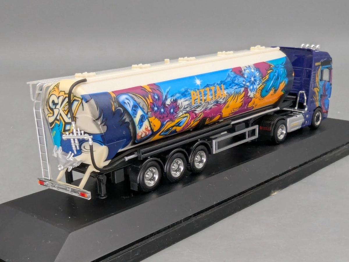 Lkw Modell 1:87 Herpa Steyr ST-A XXL Silosattelzug Silo-Melmer Pitztal Vitrine