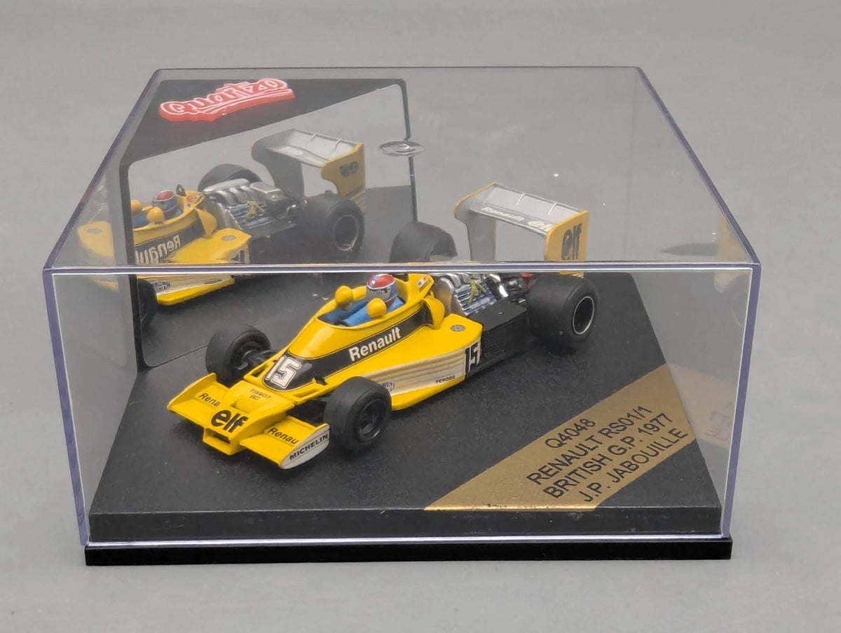 Modellautos 1:43 Quartzo Renault RS01/1 British GP 1977 #15 Jabouille Vitrine