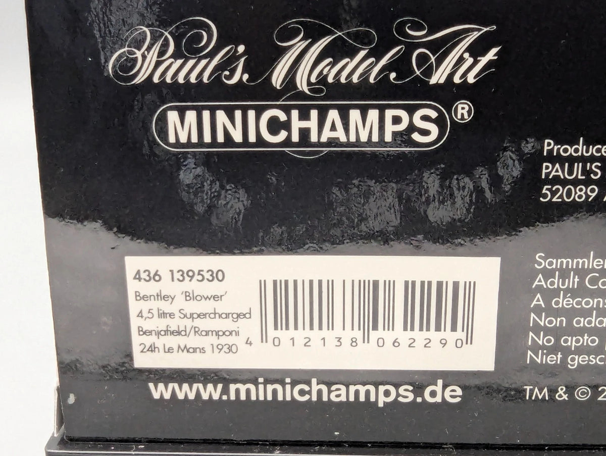 Modellautos 1:43 Minichamps Bentley Blower 4,5 Litre Supercharged LM 1930 #8 OVP