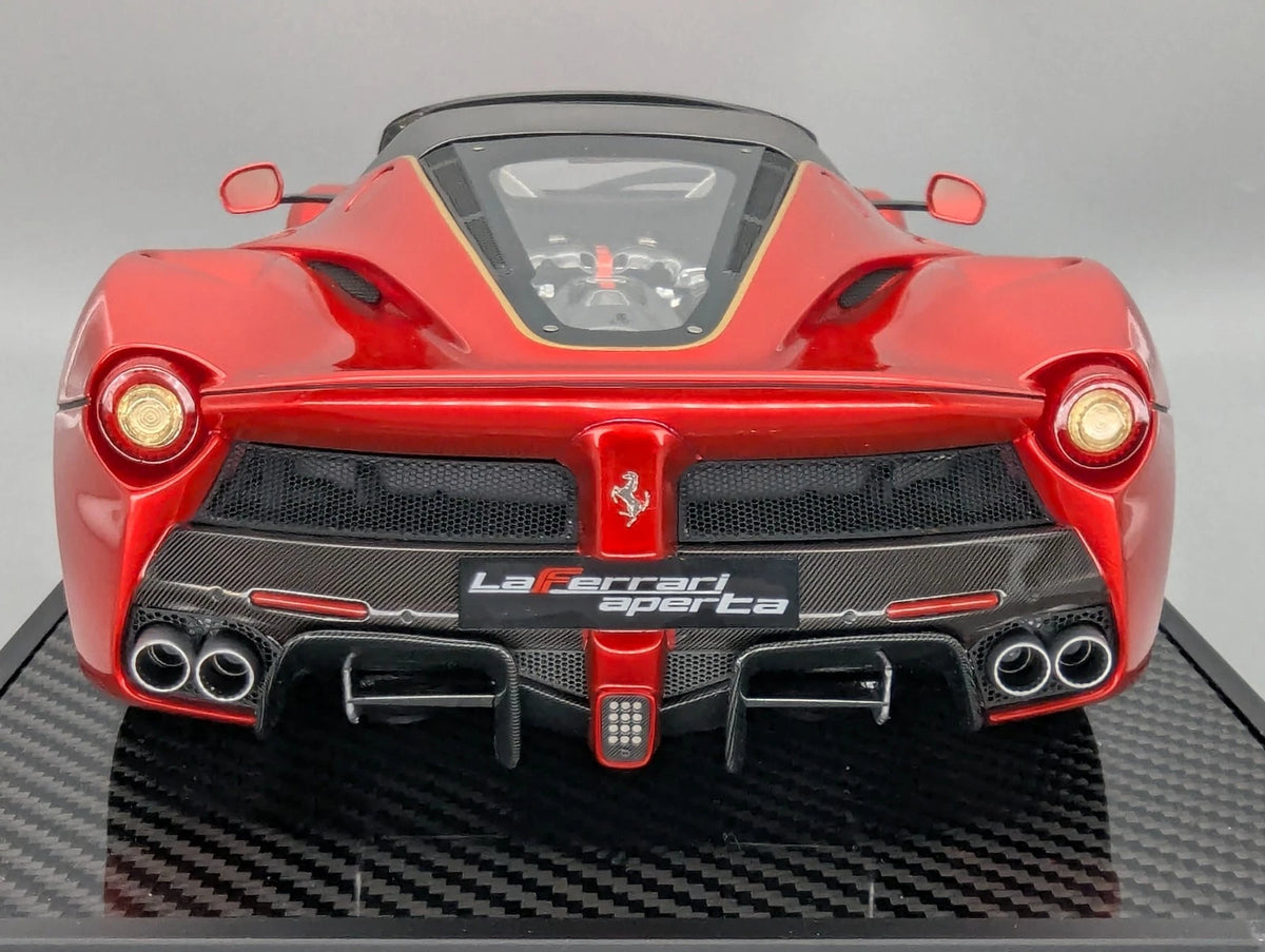 Modellautos 1:12 BBR Ferrari LaFerrari Aperta Met. Red UNIKAT 01/01 Vitrine OVP