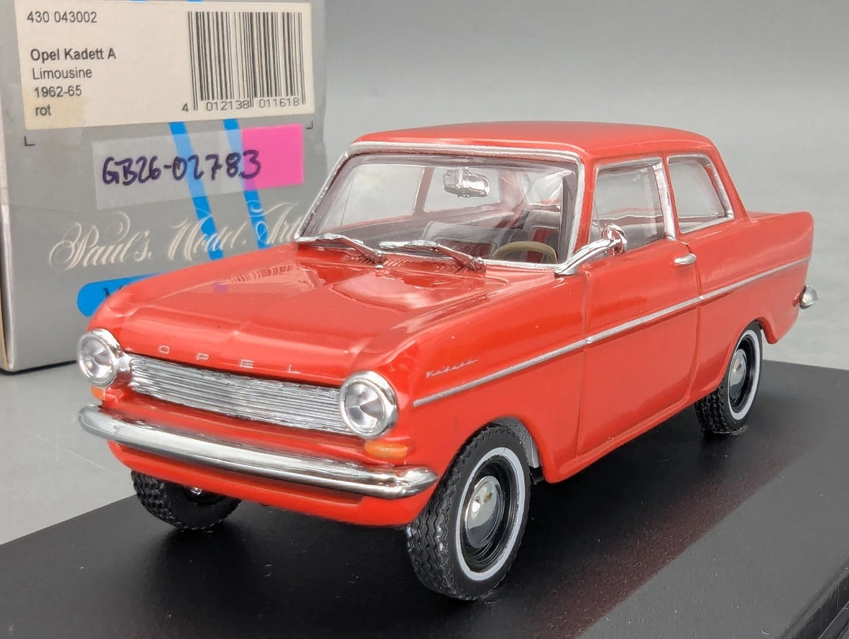 Modellautos 1:43 Minichamps Opel Kadett A 1962 Rot mit OVP