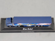 Lkw Modell 1:87 Herpa Volvo FH 16 XL Euro-KK-SZ Blue Rebel mit Vitrine